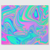 Iridescent marmering holografische textuur in leve cadeaupapier (Vlak)