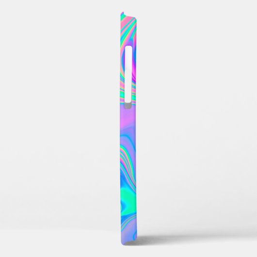 Iridescent marmering holografische textuur in leve Case-Mate iPhone case (Achterkant / Links)