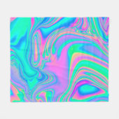 Iridescent marmering holografische textuur in leve fleece deken (Voorkant (Horizontaal))