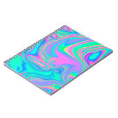 Iridescent marmering holografische textuur in leve notitieboek (Linkerzijde)