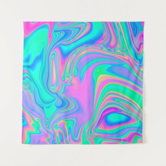 Iridescent marmering holografische textuur in leve wandkleed (Voorkant (horizontaal))