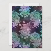 Iridescent Masquerade Quinceañera Kaart (Achterkant)