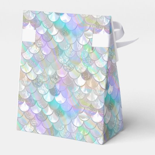 Iridescent Mermaid Scales Clam Shell V1 ID1144 Bedankdoosjes (Achterkant)