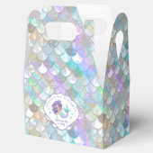 Iridescent Mermaid Scales Clam Shell V1 ID1144 Bedankdoosjes (Geopend)