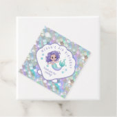 Iridescent Mermaid Scales Clam Shell V1 ID1144 Bedankjes Labels (In situ)