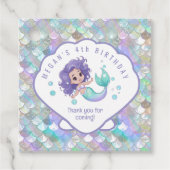 Iridescent Mermaid Scales Clam Shell V1 ID1144 Bedankjes Labels (Voorkant)