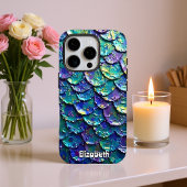 Iridescent Mermaid Scales Fantasy Achtergrond Case-Mate iPhone Case