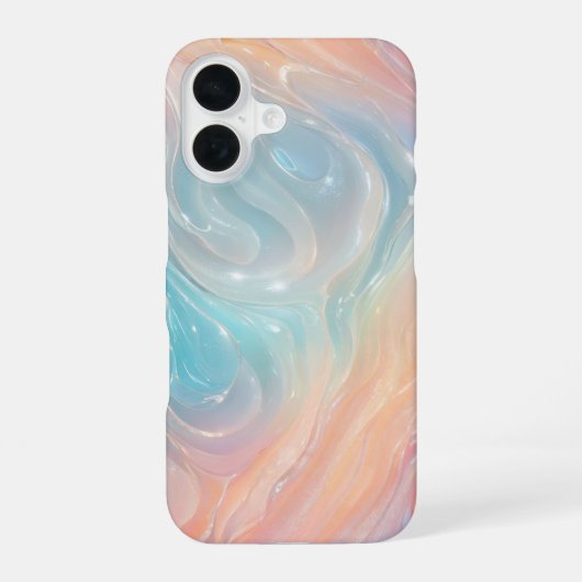 Iridescent Mermaid Waves Phone Case iPhone 16 Hoesje (Achterkant)
