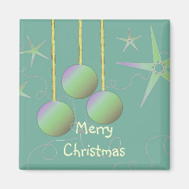 Iridescent Merry-kerstdesign Magneet