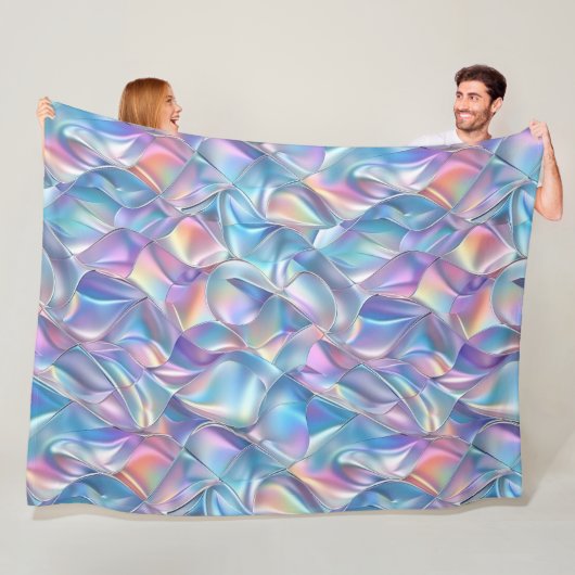 Iridescent Metaal 6 Geometrisch Fleece Deken (In situ)