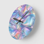 Iridescent Metaal 6 Geometrisch Ronde Klok (Hoek)