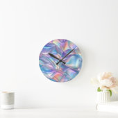 Iridescent Metaal 6 Geometrisch Ronde Klok (Huis)