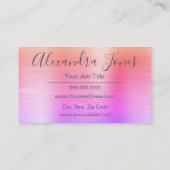 Iridescent metalen haarlijst visitekaartje (Achterkant)