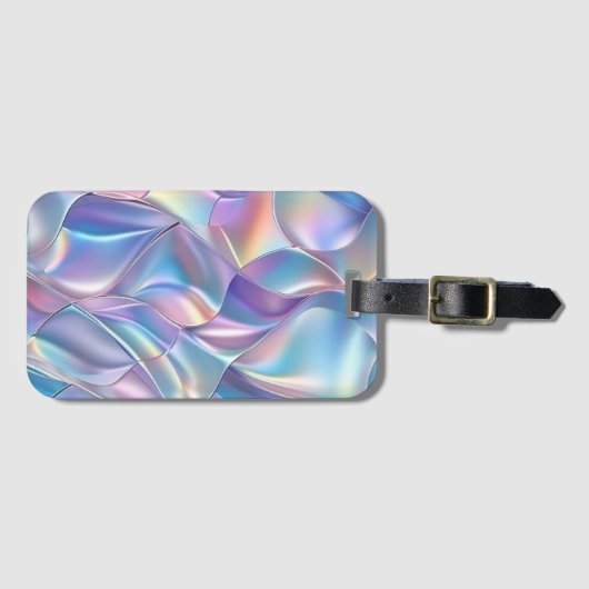 Iridescent Metallic 6 geometrisch Bagagelabel (Voorkant (horizontaal))