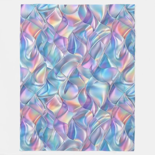 Iridescent Metallic 6 geometrisch Fleece Deken (Voorkant)