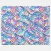 Iridescent Metallic 6 geometrisch Fleece Deken (Voorkant (Horizontaal))