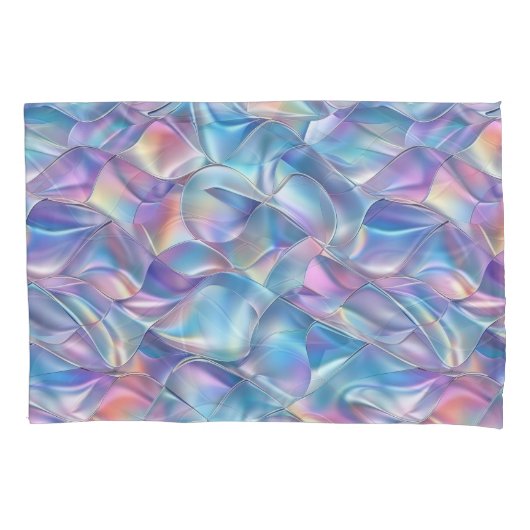 Iridescent Metallic 6 geometrisch Kussensloop (Voorkant-Links)