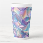 Iridescent Metallic 6 geometrisch Latte Mok (Voorkant)
