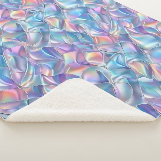 Iridescent Metallic 6 geometrisch Sherpa Deken (3/4)