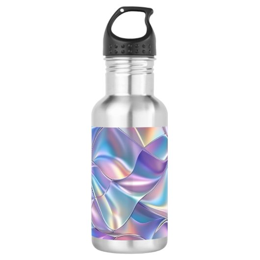 Iridescent Metallic 6 geometrisch Waterfles (Voorkant)