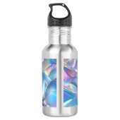 Iridescent Metallic 6 geometrisch Waterfles (Achterkant)