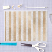 Iridescent Metallic Gold Grunge Stripe Patroon Tissuepapier (Craft)