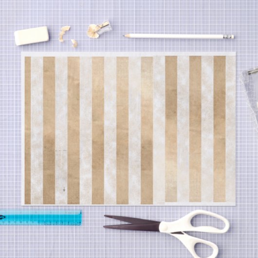 Iridescent Metallic Gold Grunge Stripe Patroon Tissuepapier (Craft)