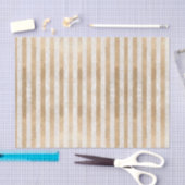 Iridescent Metallic Gold Grunge Stripe Patroon Tissuepapier (Craft)