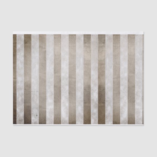 Iridescent Metallic Grunge Stripe Pattern Taupe Tissuepapier (Voorkant)