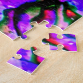 Iridescent Metallic marmering Blue Green Paars Roz Legpuzzel (Zijkant)