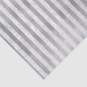 Iridescent Metallic Silver Grunge Stripe Patroon Tissuepapier (Detail)