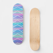 Iridescent Modern Girly Pink Blue Specialized Ska Persoonlijk Skateboard (Voorkant)