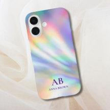 Iridescent Monogram Gepersonaliseerde Naam iPhone