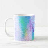 Iridescent Monogrammed Elegant Holographic Koffiemok (Links)