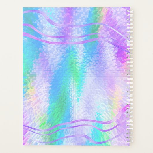 Iridescent Monogrammed Holographic 2022 2023 Planner (Achterkant)