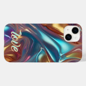 Iridescent Monogrammed Phone Case Wallpaper (Achterkant (horizontaal))