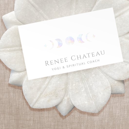 Iridescent Moon Phase Visitekaartje