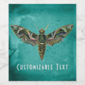 Iridescent Moth Wijn Etiket (Enkel label)