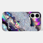 Iridescent namaak glitters holografische agaat Case-Mate iPhone case (Achterkant (horizontaal))