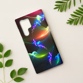 Iridescent Neon Fractal Wing Art Samsung Galaxy Hoesje