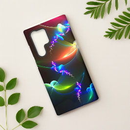 Iridescent Neon Fractal Wing Art Samsung Galaxy Hoesje