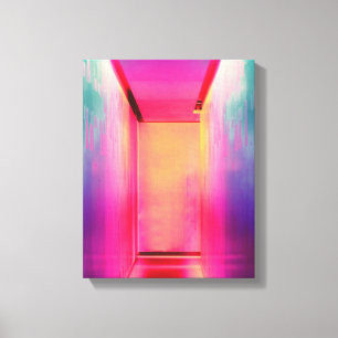 Iridescent Neon Hot Pink Fotografie Pop Canvas Afdruk