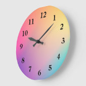 Iridescent Neon Hot Pink Fotografie Rainbobboeg Ko Grote Klok (Hoek)