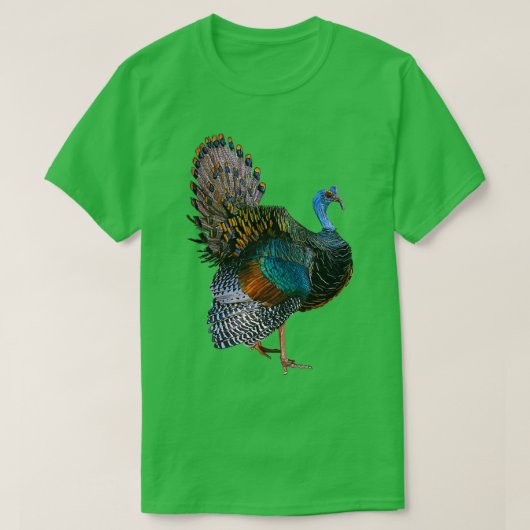 Iridescent Ocellated Turkey T-shirt (Design voorkant)
