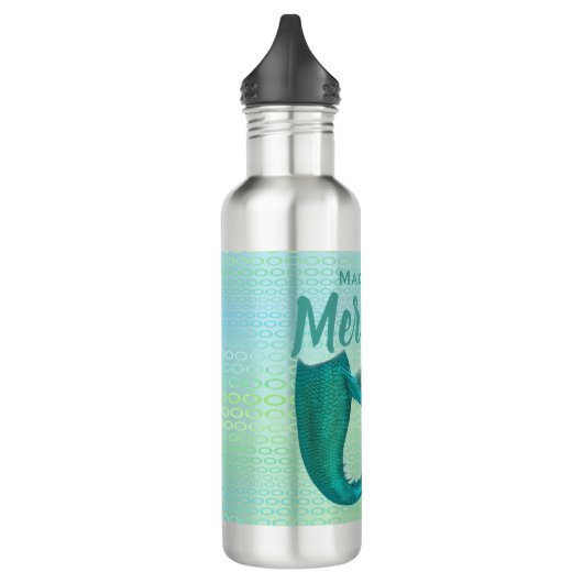Iridescent off Duty Mermaid Tail gepersonaliseerd Waterfles (Links)
