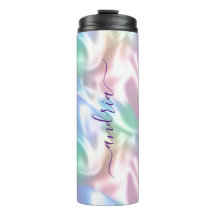 Iridescent ontwerp, paarse scriptnaam