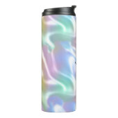 Iridescent ontwerp, zwarte scriptnaam thermosbeker (Gedraaid links)