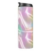 Iridescent ontwerp, zwarte scriptnaam thermosbeker (Geroteerd rechts)