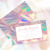 Iridescent Opal Crystal Stone Modern Luxury Visitekaartje