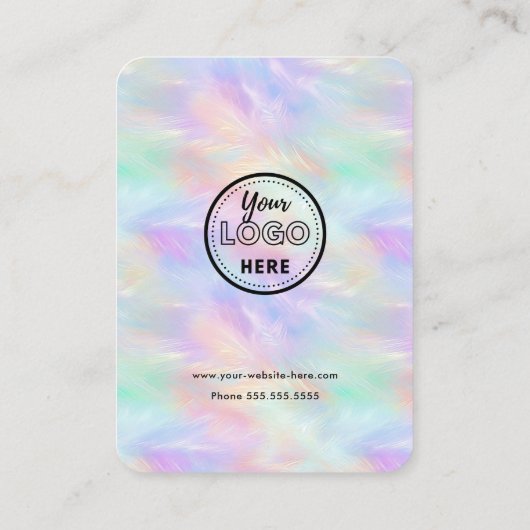 Iridescent Opal Facebook TikTok QR-code Visitekaartje (Achterkant)